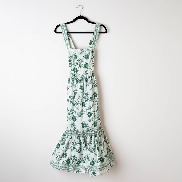 Cara Cara Green and White Midi Dress - Picture 2 of 10
